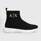 Armani Exchange Women’s Sneakers – Black Mesh Detail Sneaker